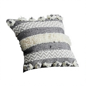 2025 Hot Selling Morocco Cotton Tufted <b>Throw</b> Pillow <b>Covers</b> Luxury Neutral Home Decor Accent Cushion <b>Covers</b> Set for Couch <b>Sofa</b> - Product Image 1