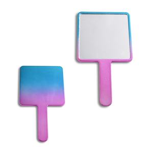 Custom Private Label Square UV Printing Multi-color Plastic Single Side Handheld <b>Mirror</b> - Product Image 1