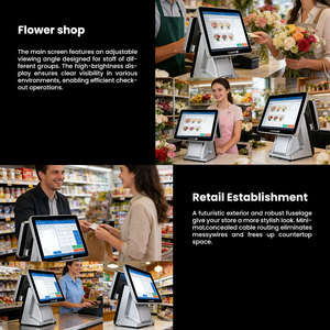 Macchina termica incorporata del <span class=keywords><strong>punto</strong></span> di vendita del registratore di cassa di tocco del ristorante della stampante della ricevuta del sistema di posizione al minuto <span class=keywords><strong>a</strong></span> 15.6 pollici - Product Image 2