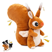 Jouet en peluche personnalisé en forme d'écureuil pour chien, avec couineur et papier froissé pour soulager l'ennui, jouet à mâcher pour nettoyer les dents des chiots, vente en gros