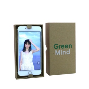 Custom logo Lid and Bottom Recyclable Kraft Paper Box Smart Used Mobile Cell Phone Packaging Box for iphone - Product Image 3