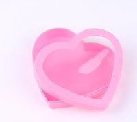 Boîte cadeau en forme de cœur, boîte à bijoux en plastique en forme de cœur avec insert en mousse pour l'emballage des bagues, vente en gros