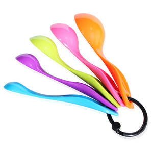 Color <b>Measuring</b> <b>Spoon</b> Set 5 Piece With Markings For Baking And Cooking Multifunctional Plastic <b>Spoons</b> - Product Image 4