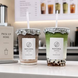 Vente en gros de gobelets en plastique PET personnalisés de 16 oz avec couvercle, gobelet en plastique transparent PET de 98 mm pour boissons, lait, thé à bulles - Product Image 2