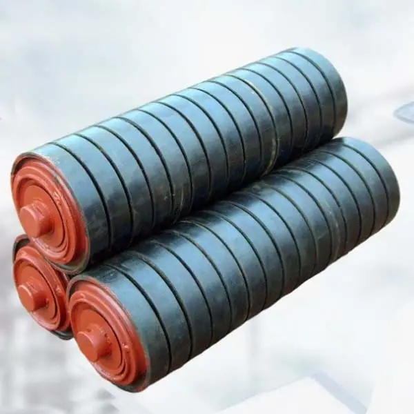 Factory Price Customized Belt Conveyor Rubber Coated Return Impact Roller