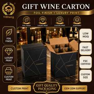 Caja de Vino Corrugada Personalizada al por Mayor con Logotipo, Caja de Embalaje para Botellas con Separador, <span class=keywords><strong>Porta</strong></span> Botellas de Vino de 4/6/8 Botellas con Divisiones para Exportación - Product Image 1
