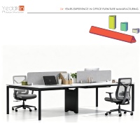 Table de coworking modulaire moderne en fer, postes de travail ouverts pour 2, 4 ou 6 personnes, bureaux individuels pour 4 personnes