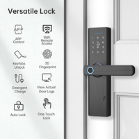 Cerradura Inteligente para Puerta de Madera y Aluminio con Wi-Fi, Contraseña y Aplicación Tuya/TTLock, Capacidad para 300 Usuarios