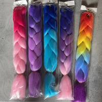 Cheveux synthétiques tressés Jumbo, 24 pouces, Expression, extension capillaire africaine, tresses au Crochet, tresses synthétiques tressées, 100g, vente en gros