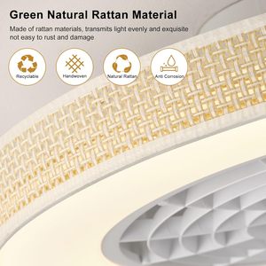 Có thể đảo ngược thông minh 19.7 \ "kèm theo mây tuôn ra núi thay đổi độ sáng quạt trần ánh sáng ABS DC điều khiển từ xa cho phòng ngủ phòng khách - Product Image 6