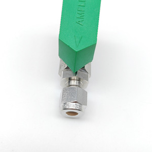 Válvula de bola Amflo de 1/4 pulgadas con conexión de compresión, válvula de acero inoxidable 316L de dos vías para tuberías de 1/4 pulgadas - Product Image 1