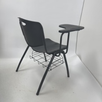 Chaise d'entraînement en plastique avec tablette d'écriture et porte-livre, chaise de classe