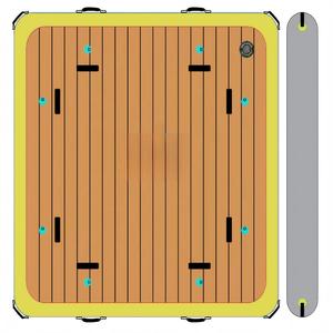 Bar <span class=keywords><strong>Flotante</strong></span> Inflable para Piscina, Plataforma <span class=keywords><strong>Flotante</strong></span> Inflable Resistente para Uso Comercial en Exteriores, Parques Acuáticos - Product Image 4