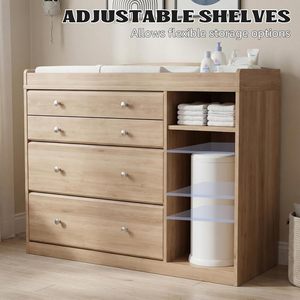 <span class=keywords><strong>Commode</strong></span> bébé en mélaminé avec table à langer amovible, 4 tiroirs en contreplaqué, stock USA, Houston - Product Image 6