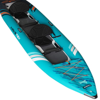 Kayak gonflable pour adultes avec chambre à air en PVC haute résistance et revêtement extérieur en nylon pour les excursions et la pêche sur les rivières