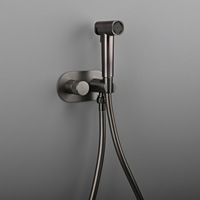 Pistolet de lavage WC mural dissimulé, douchette haute pression en plastique bronze antique pour salle de bain