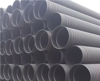Tuyaux ronds HDPE Sn8 150mm 200mm PE ondulé à double paroi pour le drainage souterrain pour l'agriculture et l'industrie
