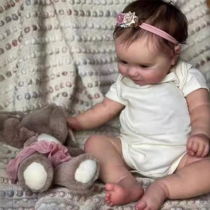 Muñeca Bebé <span class=keywords><strong>Reborn</strong></span> Recién Nacida de 14 Pulgadas de Cuerpo Completo de Silicona Realista para Niñas, Juguete Modelo de Peluche Suave y Plástico - Product Image 6