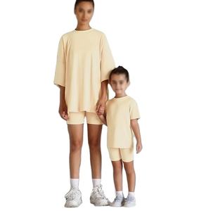 Tenues assorties maman et moi, vêtements pour fillette, ensembles de shorts de cyclisme pour filles, été 2022 - Product Image 6