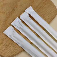 Pailles jetables biodégradables en PLA de qualité alimentaire sans plastique pour le camping, idéales pour les boissons chaudes comme le thé au lait et le café, personnalisables