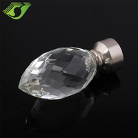 Tringle à rideau en strass, pièces, 16mm, jolies finitions, style européen, décoratif