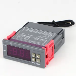 STC-1000 Digital, pengendali temperatur AC100-220V DC12-72V, termostat pendingin pendingin untuk inkubator akuarium