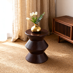 Tavolino Laterale Moderno a <span class=keywords><strong>3</strong></span> Ripiani in Ferro Multifunzionale con Finitura Texturizzata Personalizzabile per Hotel, Soggiorno, Camera da Letto, Salotto - Product Image 4