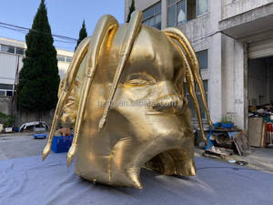 ลูกโป่งหัวทรัฟฟิส สก็อตต์ แบบเป่าลม ผ้าอ๊อกซ์ฟอร์ดสีทอง สูง 3 เมตร ตกแต่งได้ตามต้องการ สำหรับขายเพื่อการส่งเสริมการขาย - Product Image 2