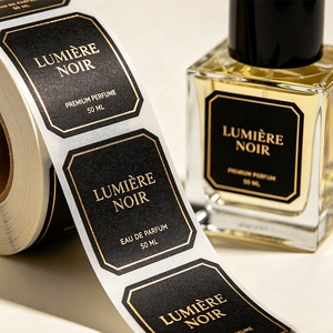 ملصق عطر فاخر بتصميم خاص من الورق المزخرف مع ختم بالرقائق المعدنية الساخنة - Product Image 2