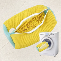 Sac à linge pliable pour baskets avec logo personnalisé, anti-déformation, durable, sacs de protection pour le lavage en machine des chaussures