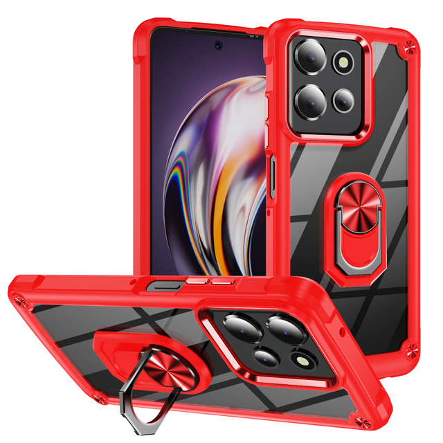 Magnetic Ring Holder Phone Case for Motorola MOTO G Play 2025 Shockproof Armor Phone Cover for MOTO G77 G67 G17 G86 G57