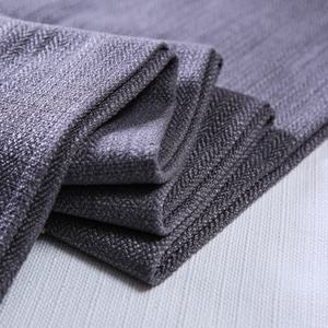 ผ้าหุ้มเฟอร์นิเจอร์โซฟา ทอแบบด็อบบี้ ลายผ้าลินินเทียม สีเทาเข้ม ย้อมเส้นด้าย 100% โพลีเอสเตอร์ ขายดีจากโรงงานในจีน - Product Image 4