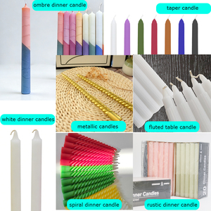 Bougies de table personnalisées, moulées à la main, de haute qualité, à combustion lente et longue durée, sans fumée, aux couleurs métalliques <span class=keywords><strong>doré</strong></span>, argenté et or champagne, en forme de bâtonnets. - Product Image 3