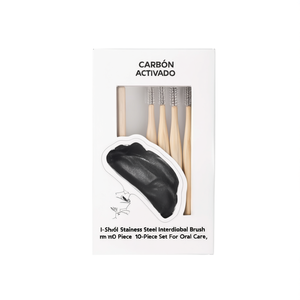 I-Shaped Stainless Steel Interdental <b>Brush</b> 10-Piece Set For Oral Care - Product Image 2