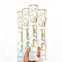 Canons à confettis papillons blancs de 30 cm, torsadables à la main, personnalisables, pour mariages, célébrations et fêtes