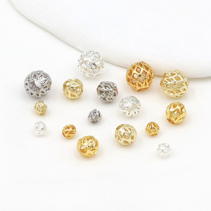 Gold Plated Openwork <b>Spacer</b> Beads Copper Jewelry Findings For DIY Handmade Accessories D80 - Product Image 4
