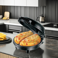 Gaufrier belge antiadhésif électrique personnalisé Plaques détachables pour usage domestique et hôtel-Petit déjeuner Frittata Snack Pocket