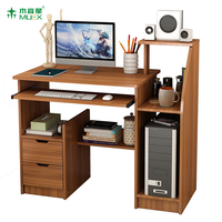 Bureau d'ordinateur simple et compact pour étudiant, pour apprendre et écrire à la maison, avec étagère