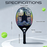 Raqueta de Tenis Playa de Fibra de Carbono 3K con Núcleo de EVA, Tamaño Juvenil, para Niños, Competitiva, OEM, Personalizada, Estándar ITF, de Fábrica
