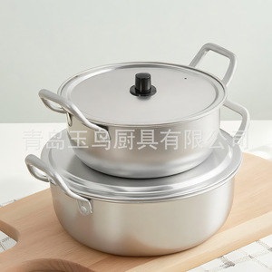 Retro Pure Aluminum <b>Soup</b> <b>Pot</b> With Lid Double Handle Portable Easy Cleaning 2.1-3L 3.1-4L 5L Above 1L Below 1L 1.1L-2L - Product Image 3