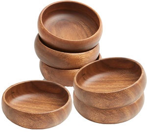 Snack Servant Bois Salade Mélange En Gros Bois Vintage Personnalisé Bols En Bois Olive Bol Petit 15*15*5cm - Product Image 1