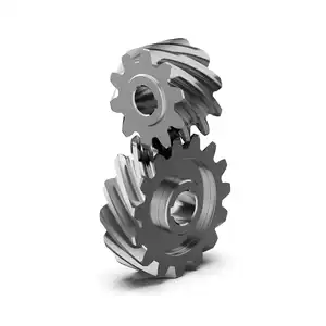 Engineer custom brass stainless steel nitrided surface hardened 5000 RPM mechanical drive spur gear bevel gear