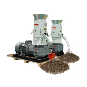 Machine à granulés électrique à plat Petit moulin à granulés à usage domestique Moulin à granulés RDF pour traitement de la balle de riz pour processus de biomasse