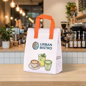Sac isotherme promotionnel personnalisé avec logo, réutilisable, en non-tissé, pour aliments et boissons froides, vente en gros - Product Image 1