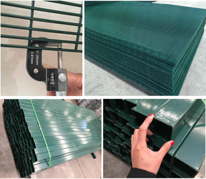 Valla de vista clara galvanizada por inmersión en caliente Valla de alambre soldada Malla de alambre soldada doble recubierta de polvo Y Valla de poste 358 - Product Image 5