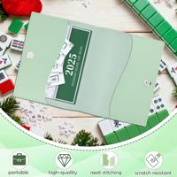 Porte-cartes de Mahjong en cuir PU, pochette pour cartes de Mahjong, sac à dés de Mahjong, pochettes de Mahjong, accessoires de Mahjong