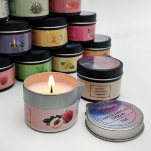 Nến massage spa dầu nóng chuyên nghiệp cao cấp, nhãn hiệu riêng, mini, màu đen mờ, kèm nắp và vòi rót. - Product Image 6