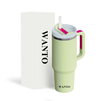 Wanto 30oz 40oz cangkir termos, cangkir Tumbler, cangkir termos, pegangan lurus, Infuser teh terisolasi bahan baja tahan karat dengan harga kompetitif