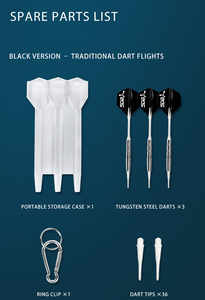 Estilo de tungsteno 85% de aspecto moderno para juego de salón 1 Juego 3 piezas Juego de dardos de punta suave - Product Image 5