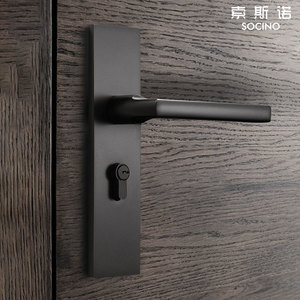 Matt Đen Nhôm Hợp Kim Vòng Đòn Bẩy Cửa Xử Lý Brass Kéo Xử Lý Cho Nhà Bếp Và Cửa Ra Vào Bằng Gỗ Cho Cửa Sổ - Product Image 3